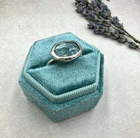 Aquamarine Kyanite Sterling Ring