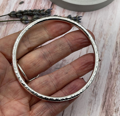 Solid 4mm Sterling Silver Bangle