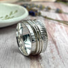 Wide Band Spinner Ring