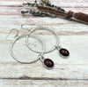 Orb Earrings - Garnet