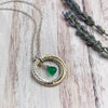 Birthstone Mixed Metals Entwined Rings Necklaces - 4 Rings