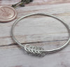 Sterling Silver Bangle with 5 Silver Rings