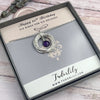 Birthstone Silver Entwined Rings Necklaces - 6 Rings