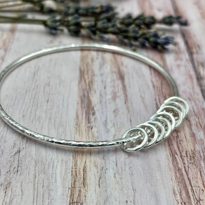 8 Silver Rings Sterling Silver Bangle