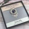 Birthstone Silver Entwined Rings Necklaces - 8 Rings