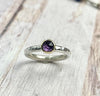 Georgia - Amethyst Sterling &amp; 9 Karat Gold Ring