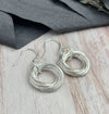 Birthstone Silver Entwined Rings Necklaces - 6 Rings