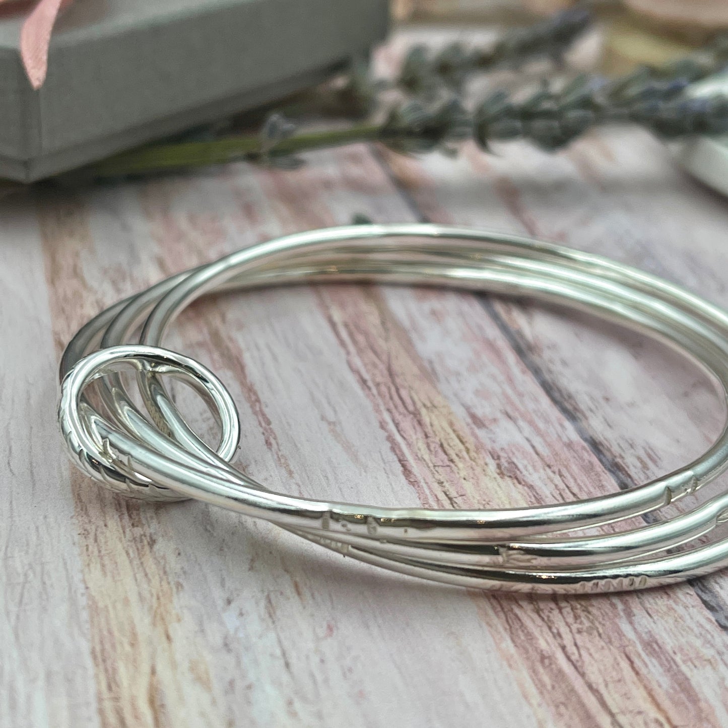 Three Entwined Bangles -Sterling Silver