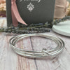 Three Entwined Bangles -Hallmarked Sterling Silver