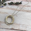 8 Ring Mixed Metals Necklace