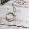 3 Rings Mixed Metals Necklace