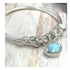 Larimar Edelstein Charm Armreif