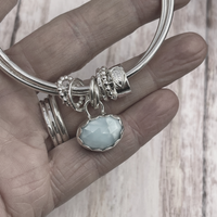 Larimar Edelstein Charm Armreif