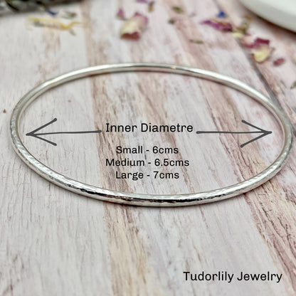 8 Mixed Rings Sterling Bangle