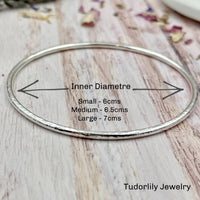 Gemstone Charm Bangle - Hallmarked