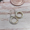 3 Petite Rings Mixed Metals Necklace