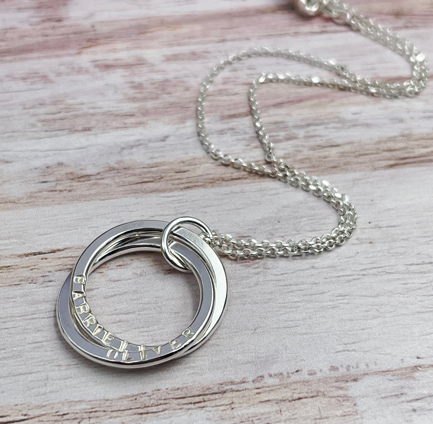 Personalised Names Necklace (2 Ring)