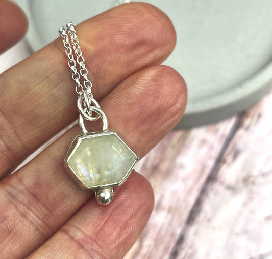 Rainbow Moonstone Necklace