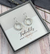 Petite Sterling Silver Entwined Rings Earrings - available with 3 to 9 rings
