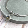 Labradorite Charm Bangle