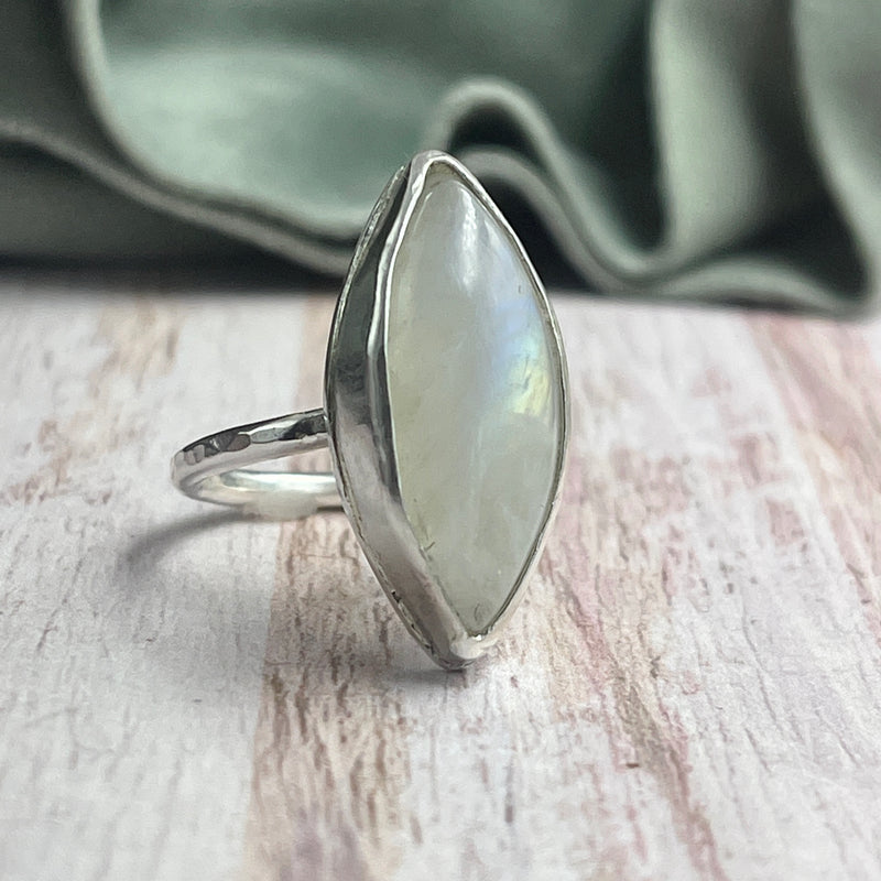 Moonstone Marquis Ring