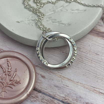 Personalised Names Necklace (2 Ring)