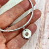 Gemstone Charm Bangle - Hallmarked