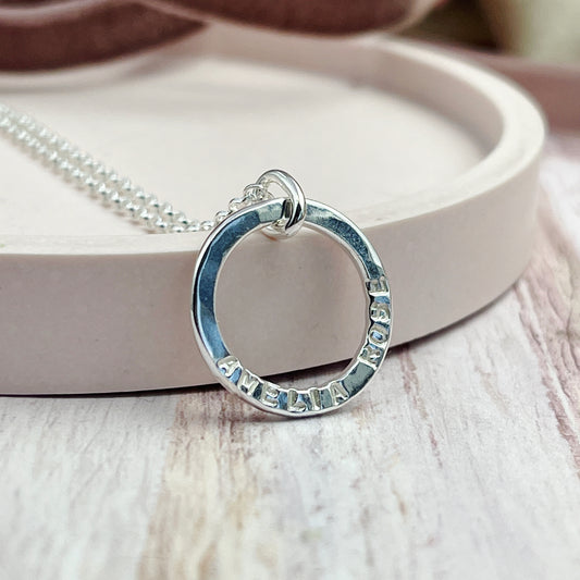 Petite Name Ring Necklace