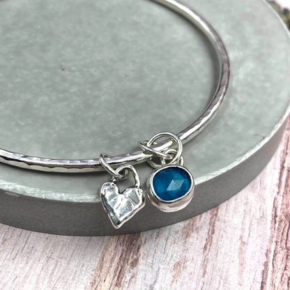 Apatite Charm Bangle