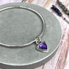 Amethyst Charm Bangle