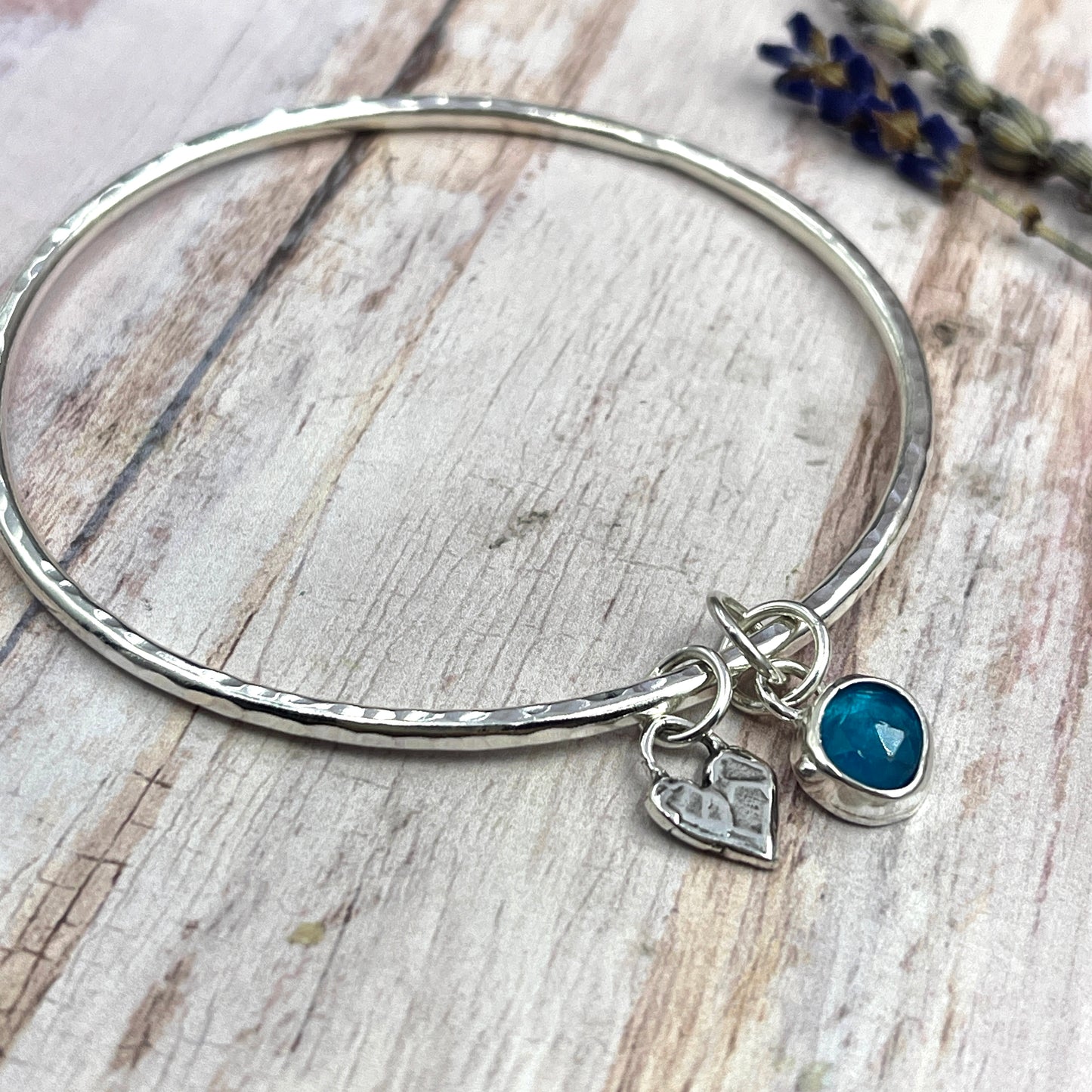 Apatite Charm Bangle