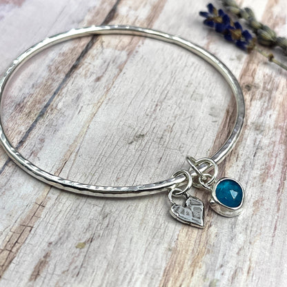 Apatite Charm Bangle