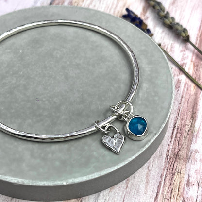 Apatite Charm Bangle