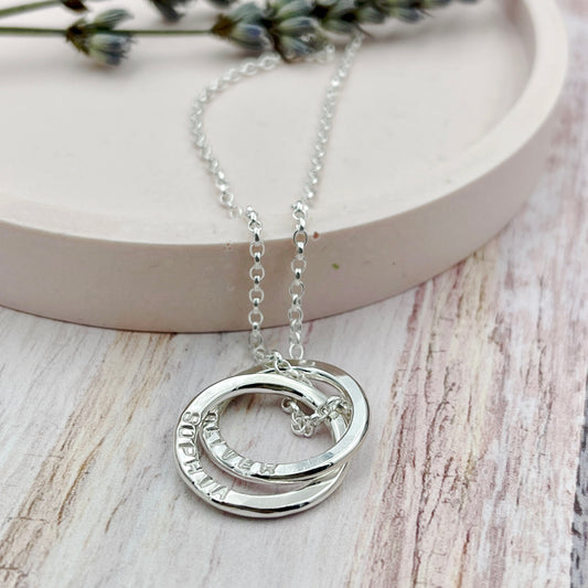 Petite Names Necklace (2 Ring)