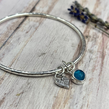 Apatite Charm Bangle