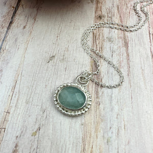 Adeline Necklace in Aquamarine