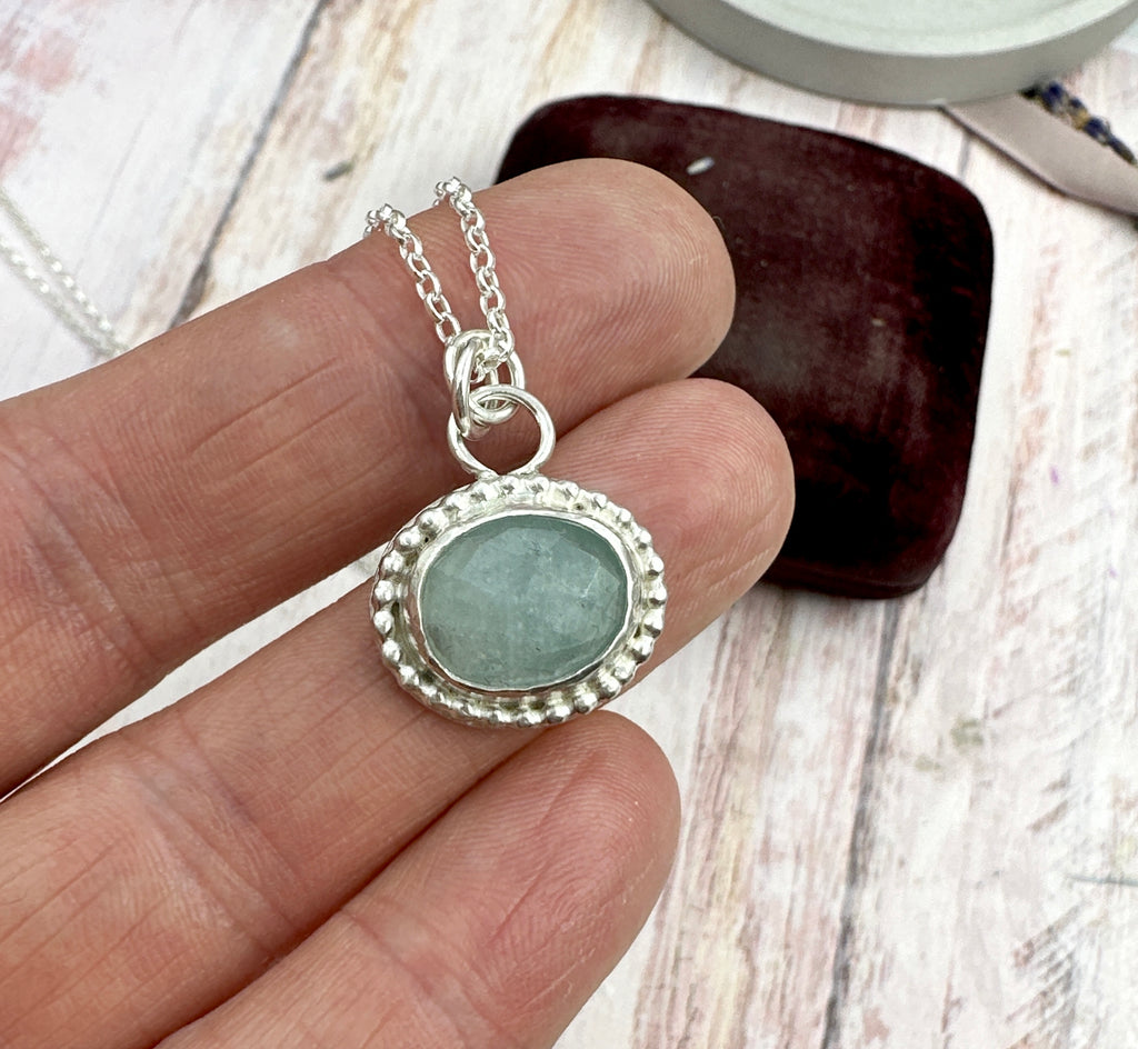 Adeline Necklace in Aquamarine