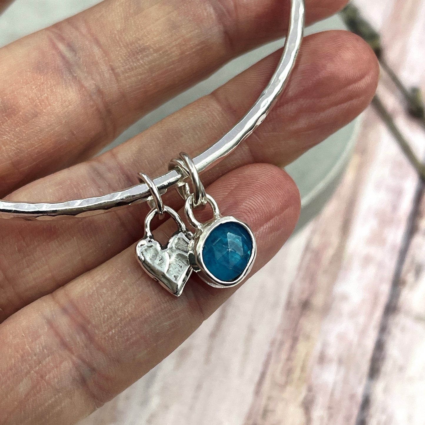 Apatite Charm Bangle