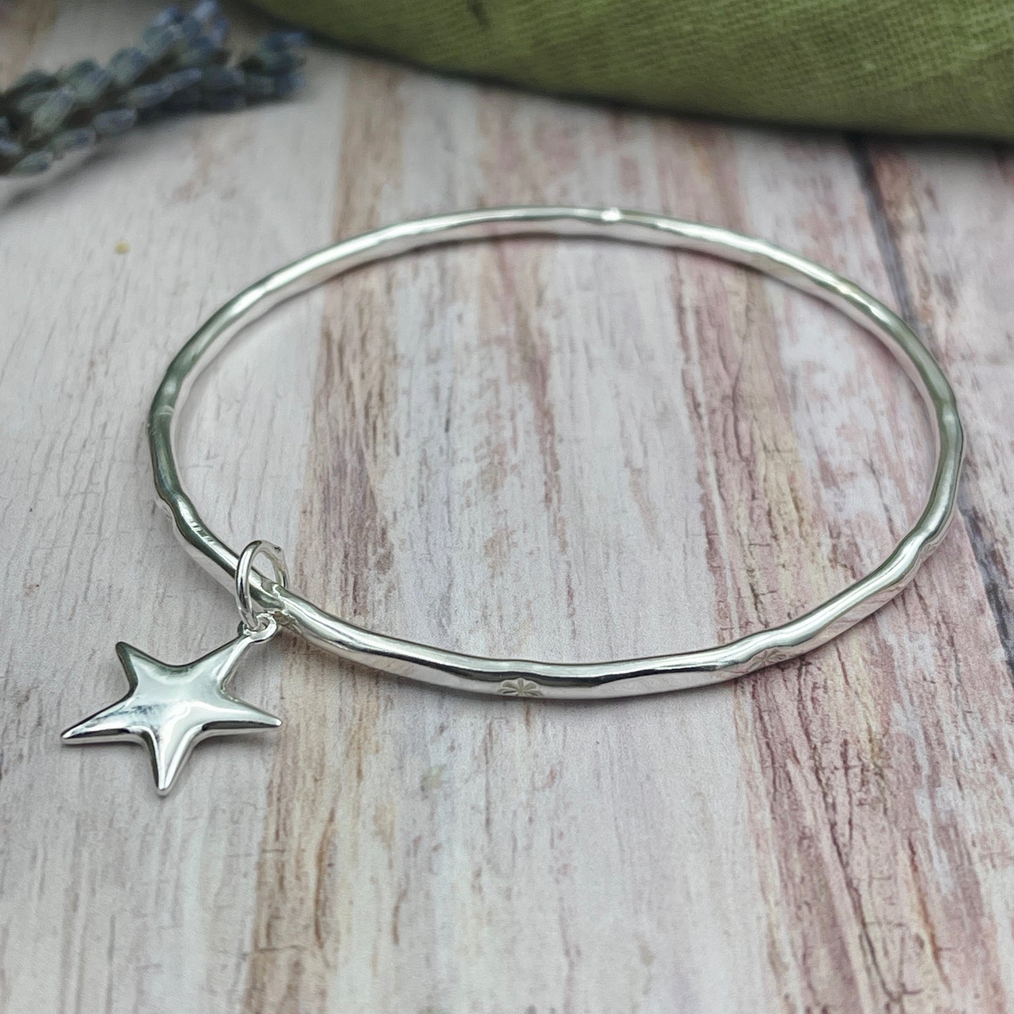 Sterling Star Bangle - Ready Now