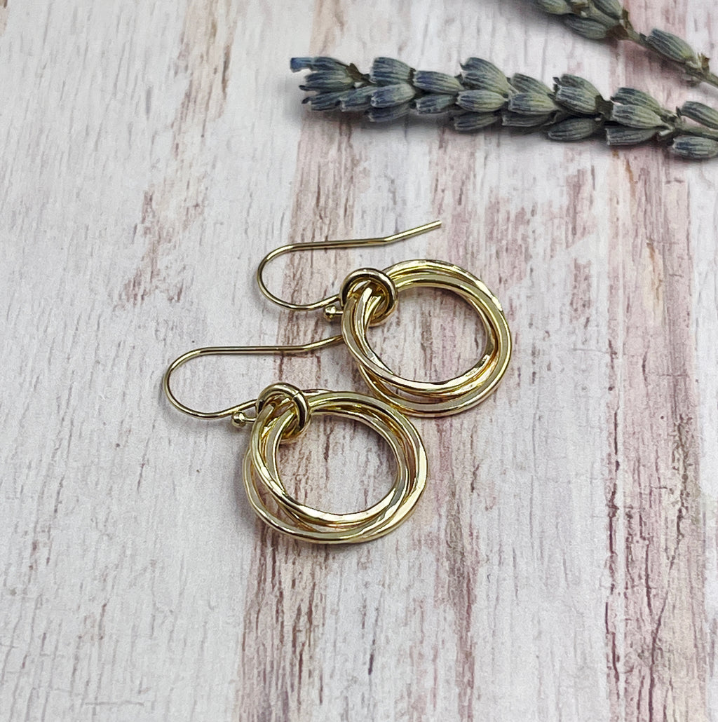 14kt Goldfill 3 Ring Earrings