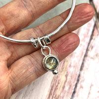 Labradorite Charm Bangle