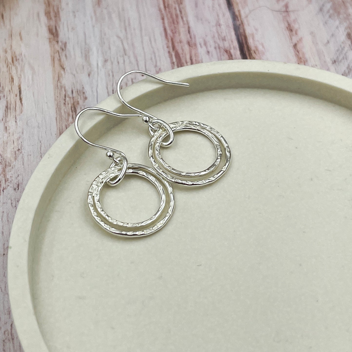 Sterling Double Hoop Earrings