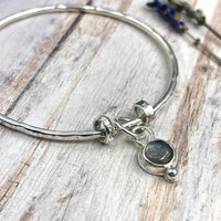 Labradorite Charm Bangle