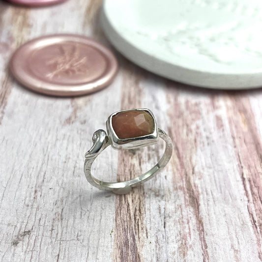 Pink Opal Freeform Ring