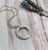 4 Ring Sterling Silver Necklace