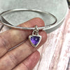 Amethyst Charm Bangle