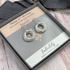 Petite Sterling Silver Entwined Rings Earrings - 9 Rings
